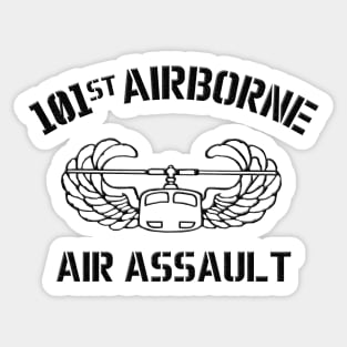 101st Air Assault Black Outline Sticker